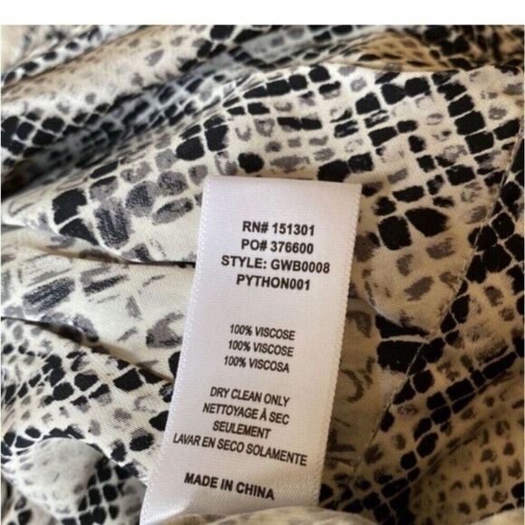 Good American purely python print wide leg pants 2-4 S - Picture 10 of 12